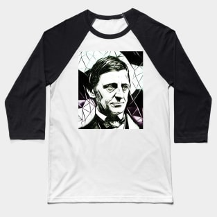 Ralph Waldo Emerson Black and White Portrait | Ralph Waldo Emerson Artwork 4 Baseball T-Shirt